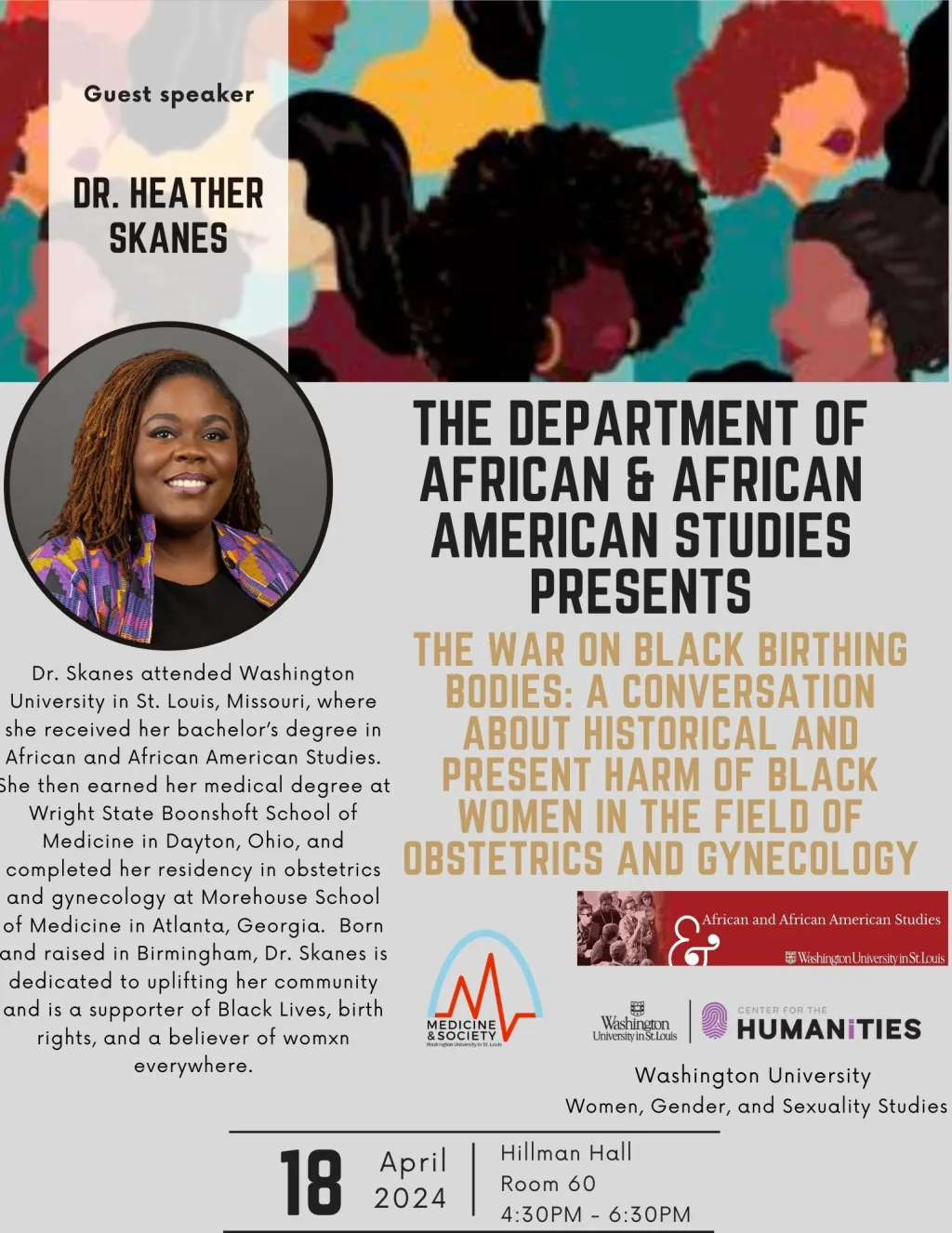 event flyer, Dr. Heather Skanes