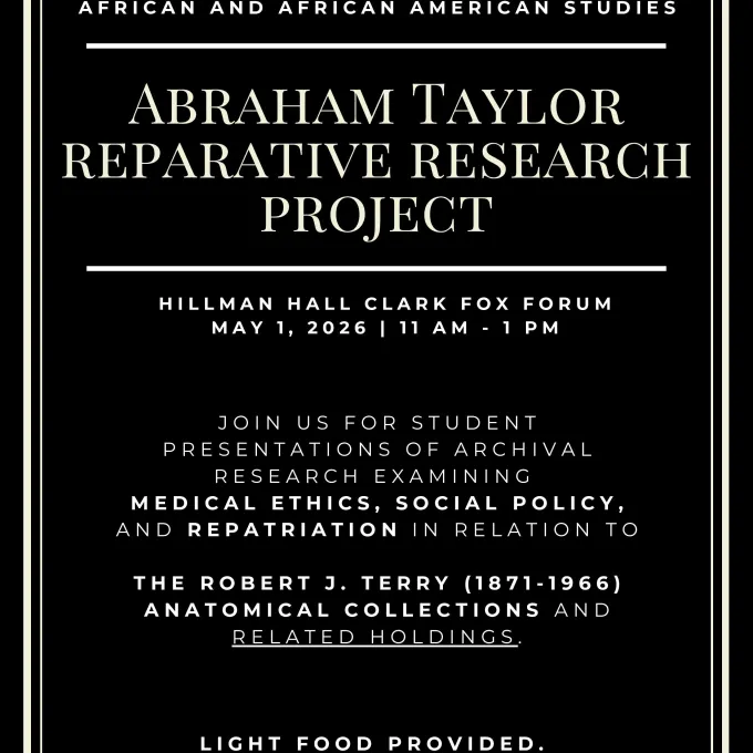 "" Abraham Taylor Reparative Research Symposium